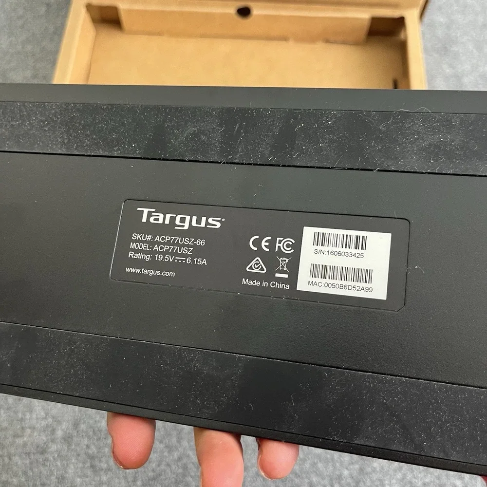 Targus Universal 3.0 DV2K Docking Station Model ACP77USZ-66 With POWER Cable